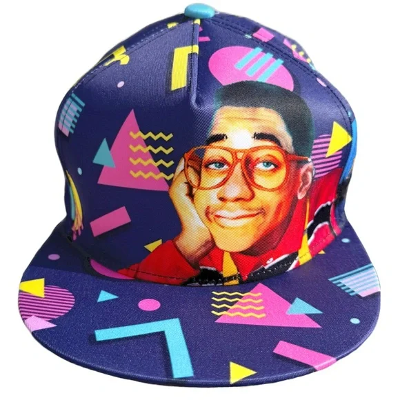 Retro Steve Urkel Flat Bill Cap - 90s Family Matters SnapBack Hat - Picture 1 of 7